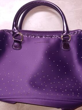 Victoria's Secret Metallic Purple Studded Tote